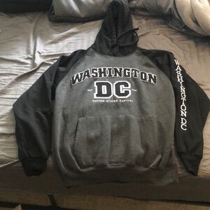 Men’s Large (L) Washington DC Hoodie Black and Grey